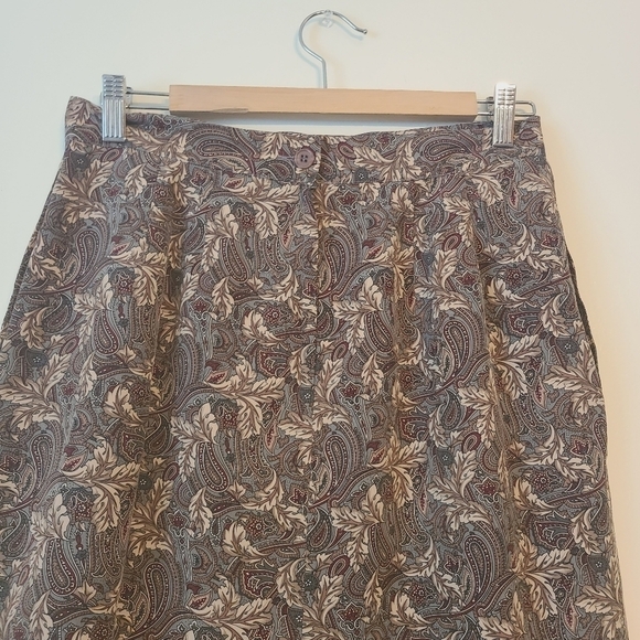 Talbots | Vintage Silk Paisley Print Midi Length Pencil Skirt (Size 12) - Picture 3 of 12
